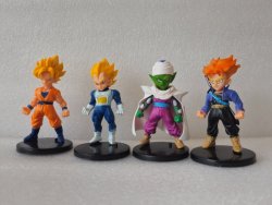SON GOKU, PICCOLO, VEGETA, TRUNK 9cm